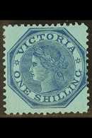 5251 VICTORIA 1867-81 1s Light Blue On Blue Perf 13, SG 138, Fine Mint, Lovely Fresh Colour. For More Images, Please Vis - Other & Unclassified