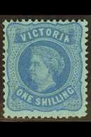 5259 VICTORIA 1873-87 1s Deep Blue On Blue Perf 13, SG 180b, Fine Mint, Fresh. For More Images, Please Visit Http://www. - Other & Unclassified