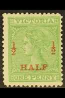 5263 VICTORIA 1873 ½d On 1d Green Surcharge Perf 13, SG 174, Fine Mint, Very Fresh. For More Images, Please Visit Http:/ - Autres & Non Classés