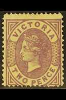5266 VICTORIA 1878 Dull Violet-mauve On Green Emergency Printing, SG 199, Mint, Some Gum Toning As Usual, Tiny Thin, Sca - Autres & Non Classés