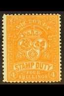 5271 VICTORIA 1884-96 4s Red-orange Stamp Duty Series Perf 12½, SG 269, Fine Mint, Lovely Fresh Colour. For More Images, - Other & Unclassified