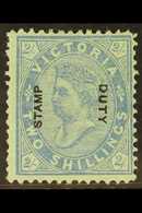 5274 VICTORIA 1885 2s Ultramarine On Green "STAMP DUTY" Overprint, SG 307, Fine Mint, Fresh. For More Images, Please Vis - Autres & Non Classés