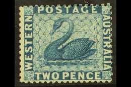 5312 WESTERN AUSTRALIA 1861 2d Blue Perf 14 At Somerset House, SG 39, Fine Mint, Very Fresh. For More Images, Please Vis - Other & Unclassified