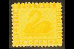 5315 WESTERN AUSTRALIA 1882-85 2d Chrome-yellow Perf 12 WATERMARK CROWN TO RIGHT OF CA Variety, SG 83w, Fine Mint, Very - Other & Unclassified