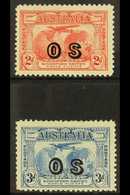 5374 OFFICIAL 1932 Kingsford Smiths Set, SG O123/4, Very Fine Mint (2 Stamps) For More Images, Please Visit Http://www.s - Other & Unclassified