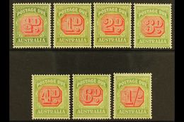 5400 POSTAGE DUES 1938 Carmine And Green Set Complete, SG D112/118, Very Fine And Fresh Mint. (7 Stamps) For More Images - Other & Unclassified