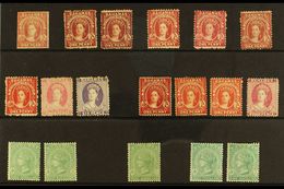 5426 1859-98 MINT / UNUSED QV SELECTION CAT £2250+ Presented On A Stock Card. Includes 1859-60 1d Imperf On Medium To Th - Other & Unclassified