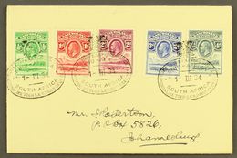 5478 1934 ROYAL TOUR COVER Bearing 1933 Set To 4d, SG 1/5, Addressed To Johannesburg, And Tied By Very Fine Bilingual "R - Other & Unclassified