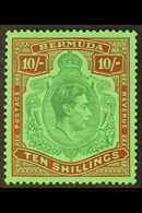 5526 1938 KGVI Chalky Paper, Perf 14, 10s Green And Deep Lake/pale Emerald, SG 119, Fine Fresh Mint. For More Images, Pl - Bermuda