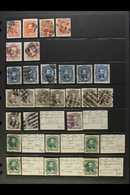 5562 1876-7 ROULETTED USED COLLECTION - MANY INTERESTING POSTMARKS - All Values Represented With 10r X4, All Cork Cancel - Other & Unclassified
