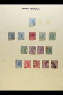 5586 1865-1951 FINE USED COLLECTION On Leaves, Inc 1865 1d, 1872-79 Perf 12½ 1d (x2), 6d & 1s (x2) And Perf 14 To 1s (x2 - British Honduras (...-1970)