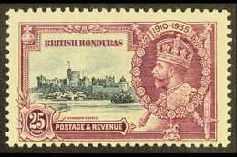 5590 1935 25c Slate & Purple, EXTRA FLAGSTAFF VARIETY, SG 146a, Mint. For More Images, Please Visit Http://www.sandafayr - British Honduras (...-1970)