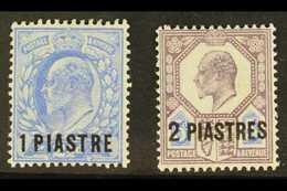 5599 1905-08 1pi & 2pi Surcharges Set, SG 13/14, Very Fine Mint (2 Stamps) For More Images, Please Visit Http://www.sand - British Levant