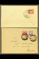 5610 M.E.F. 1945, Two Attractive Envelopes, Each Bearing Postage Due 1d (one In Combination With Postage 3d), Tied Symi/ - Italian Eastern Africa