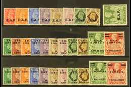 5615 SOMALIA 1943-50 COMPLETE MINT COLLECTION Presented On A Stock Card. Includes All Three Issued Sets, SG S1/S31, Very - Italian Eastern Africa