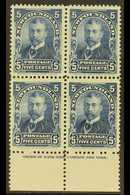 5698 1899 5c Blue King George V, SG 90, Superb Mint Lower Marginal ABNC Imprint Block Of Four, Two Are Nhm. Ex. Walsh Co - Other & Unclassified