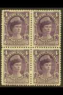 5699 1901 4c Violet Queen Mary, SG 43, Very Fine Mint Block Of Four, The Lower Pair Being Nhm. For More Images, Please V - Other & Unclassified