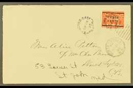 5708 1920 3c On 15c Bright Scarlet, SG 146, On Neat Cover Tied St John's East Sept. 18th 1920 Cds, Sent To North Sydney, - Other & Unclassified