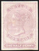 5789 1857 ½d Dull Mauve, Imperf, SG 17, Very Fine And Fresh Mint. For More Images, Please Visit Http://www.sandafayre.co - Ceylon (...-1947)