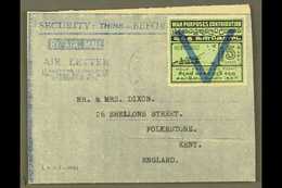 5807 1946 BRITISH MILITARY FORCES AEROGRAMME "Security: Think - Before You Write !" (as Kessler 197, But Imprint "I.A.F. - Ceylon (...-1947)