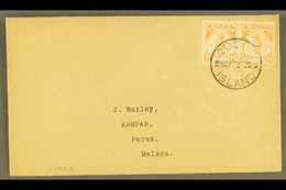 5849 1950 MALAYA USED IN (Nov) A Neat Envelope To Perak, Bearing Kelantan 2c Orange Pair, SG 62, Tied By Crisp COCOS ISL - Cocos (Keeling) Islands