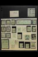 5863 POSTMARKS 1868 50c Green, Scott 56, A Used Collection Assembled For Postmarks, Includes Oval "San-Jil" In Blue (on - Colombia