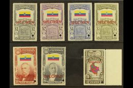 5866 REVENUES 1944 'Timbre Nacional' Complete Set, Plus 1941 50p Relief Fund, All Fine Never Hinged Mint With "SPECIMEN" - Colombia