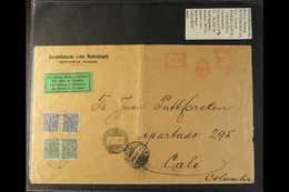 5875 SCADTA 1929 (8 Nov) Large Cover From Netherlands Addressed To Cali, Bearing Netherlands Meter Mail Impression And S - Colombia