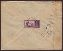 5960 1945 INDIA USED IN: (March) Envelope To Bombay, Bearing On The Flap KGVI 2a 6p Violet, Tied By Crisp DUBAI (Donalds - Dubai