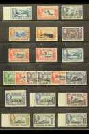 6027 1938-50 Complete Definitive Set, SG 146/163, Fine Mint, Includes Additional Shades For 1d, 2d, And 1s, And With Man - Falkland Islands