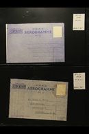 6050 1958-1971 O.H.M.S. AEROGRAMMES Collection Of Unused (2) And Used (6) Stampless Official Air Letters Commencing With - Fiji (...-1970)