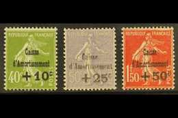 6079 1931 Caisse D'Amortissement Set Complete, Yv 275/7, Very Fine NHM. (3 Stamps) For More Images, Please Visit Http:// - Other & Unclassified