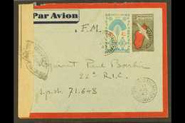 6189 MADAGASCAR 1945 (July 17th) 4.50f Postal Cover, Uprated, Bearing Censor Tape & Addressed To Field Post Office. Love - Other & Unclassified