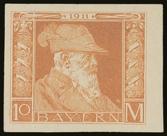 6276 BAVARIA 1911 10m Orange, Die II, Variety "imperf", MMi 90IIU, Very Fine Mint. For More Images, Please Visit Http:// - Other & Unclassified