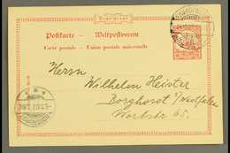 6354 SOUTH WEST AFRICA 1907 (24 Oct) 10pf Postal Card To Germany Showing Very Fine "SWAKOPMUND" Cds Cancel (with "Broken - Other & Unclassified