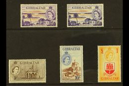 6407 1953-59 Definitive Top Values, 2s To £1 (SG 155/58), Plus 2s Additional Listed Shade (SG 155a), Very Fine Never Hin - Gibraltar