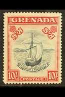 6456 1938 10s Slate Blue And Brt Carmie, Narrow, SG 163b, VfM Cat £300 For More Images, Please Visit Http://www.sandafay - Grenada (...-1974)