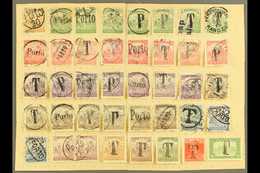 6518 LOCAL PROVISIONAL POSTAGE DUES 1918-1919 Interesting Group Of Various Mostly Used "P", "T" & "Porto" Handstamps On - Other & Unclassified