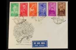 6569 1952 (1 Oct) Indian Saints And Poets Set (SG 337/42) Tied By Special Cancels On First Day Cover, Very Fine Illustra - Other & Unclassified