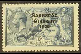 6644 1925 RUNNAL'S RE-ENTRY. 10s Dull Grey-blue Seahorses Narrow Date Overprint With RUNNAL'S RE-ENTRY Variety (position - Other & Unclassified