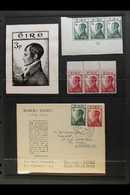 6656 1953 ROBERT EMMET The Issued Set (SG 156/57) In Never Hinged Mint Marginal Strips Of Three; The Set On An Illustrat - Other & Unclassified