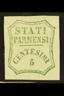 6696 PARMA 1859 5c Blue Green Provisional Government, Sass 12, Mint Part Og. Tiny Marginal Thinning At Bottom Left Other - Unclassified