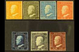 6711 SICILY 1859 Ferdinand II Set Complete, Sass 1 - 7, Very Fine And Fresh Mint. Seldom Offered As A Complete Set. Cat - Unclassified