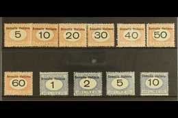 6796 SOMALIA POSTAGE DUES 1926 Complete Set, Sass.S.67, Very Fine Never Hinged Mint. The 30c Has The Numeral And Overpri - Other & Unclassified