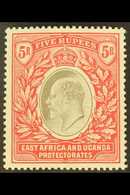 6866 EAST AFRICA & UGANDA 1904 5r Grey And Red, Wmk MCA, Ed VII, SG 30, Very Fine Mint. For More Images, Please Visit Ht - Vide