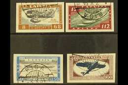 6907 1933 (Sep) Air Wounded Airmen Fund Complete Imperf Set (Michel 228/31 B, SG 24B/46B), Superb Cds Used, Very Fresh. - Latvia