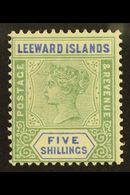 6915 1890 5s Green And Blue, SG 8, Fine Lightly Hinged Mint. For More Images, Please Visit Http://www.sandafayre.com/ite - Leeward  Islands