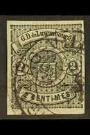 6949 1859-63 2c Black Imperf SG 7, Michel 4, Very Fine Used, 4 Good To Large Margins, Fresh & Attractive! Cat Mi €7 - Other & Unclassified