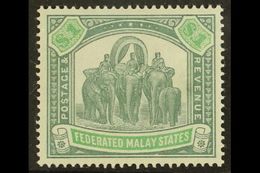 6987 FEDERATED STATES 1900 $1 Green And Pale Green, Wmk CC, SG 23, Very Fine And Fresh Mint. For More Images, Please Vis - Other & Unclassified
