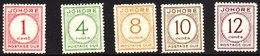 6993 JOHORE 1938 POSTAGE DUE Complete Set, SG D1/D5, Very Fine Mint. (5 Stamps) For More Images, Please Visit Http://www - Other & Unclassified